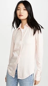 Alexander Wang T Wash & Go Long Sleeve Shirt In Light Melon