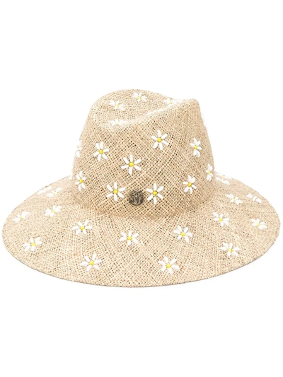 Maison Michel Kate Fedora Hat In Neutrals