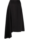 Filippa K Drapey Asymmetric Skirt In Black