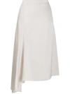 Filippa K Asymmetric Hem High-waisted Skirt In Ivory