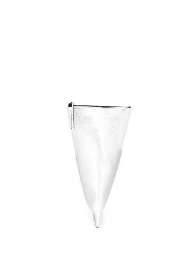 Simon Miller Metallic Cone-shaped Clutch Bag In Silver