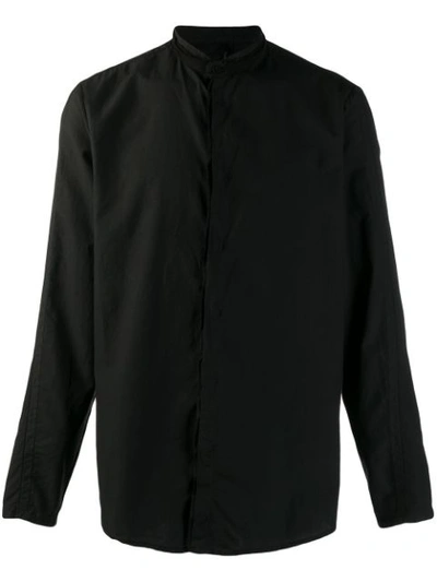 Transit Concealed Front Shirt In Black