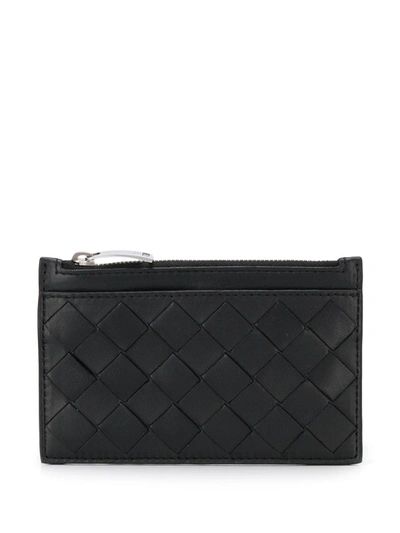 Bottega Veneta Intrecciato Weave Purse In Black