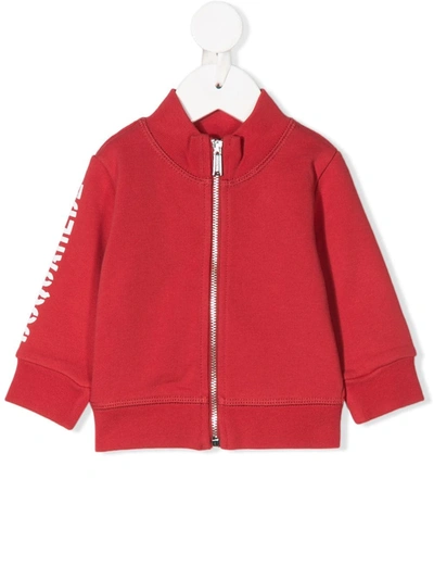 Dsquared2 Babies' Zip-up Sweatshirt In Red