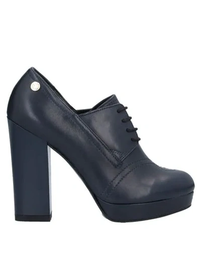 Love Moschino Lace-up Shoes In Dark Blue
