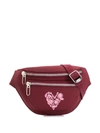 Kenzo Embroidered Heart Belt Bag In Red