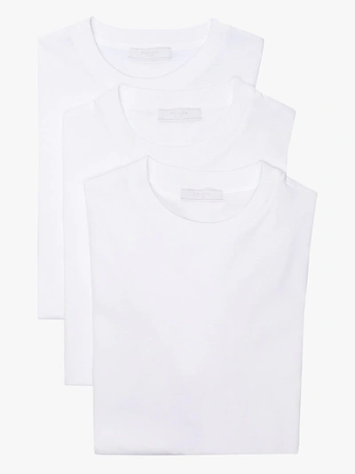 Prada 3-er Set T-shirts In White