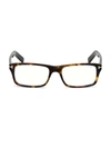 Tom Ford 55mm Square Blue Block Optical Glasses In Blue / Dark