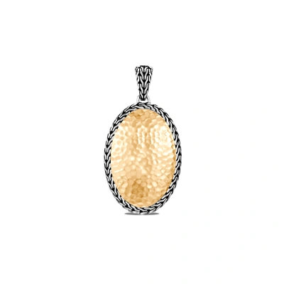 John Hardy Women's Classic Chain 18k Yellow Gold & Sterling Silver Oval Enhancer Pendant