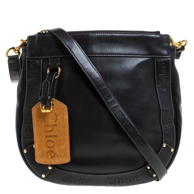 Pre-owned Chloé Black Leather Eden Crossbody Bag
