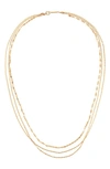 Lana Jewelry Mega Gloss Malibu 14k Yellow Gold Triple-strand Necklace