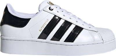 Pre-owned Adidas Originals Adidas Superstar Bold White Black (women's) In Cloud White/core Black/gold Metallic