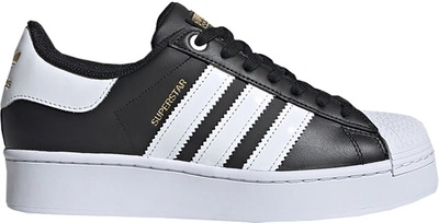 Pre-owned Adidas Originals Adidas Superstar Bold Black White (w) In Core  Black/cloud White/gold Metallic | ModeSens