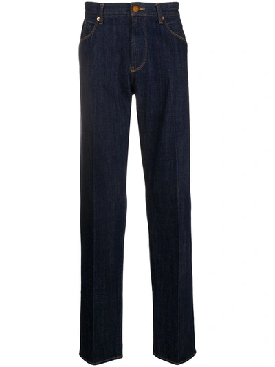 Giorgio Armani Slim Fit Jeans In Blue