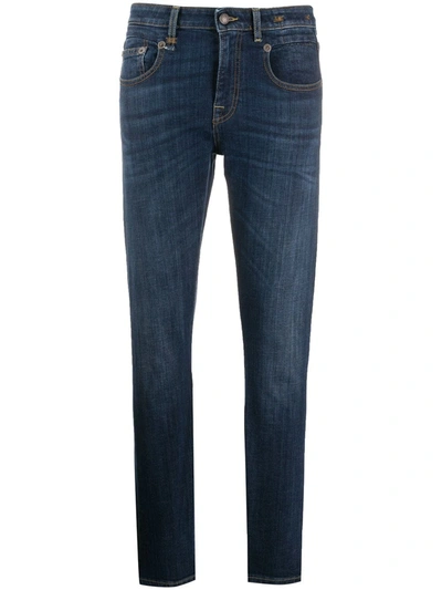 R13 Mid-rise Skinny Jeans In Blue