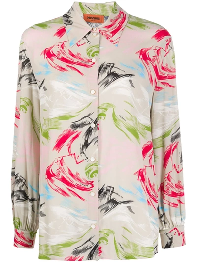 Missoni Abstract Print Shirt In Neutrals