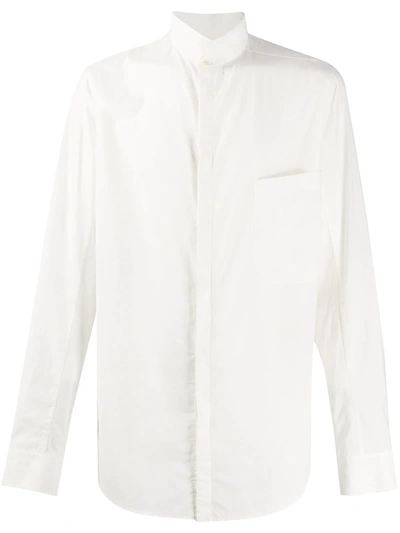 Ziggy Chen Stand-up Collar Shirt In White