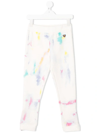 Stella Mccartney Kids' Love Abstract Print Track Trousers In White