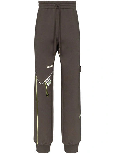 Ader Error Drawstring-detail Logo Track Pants In Charcoal