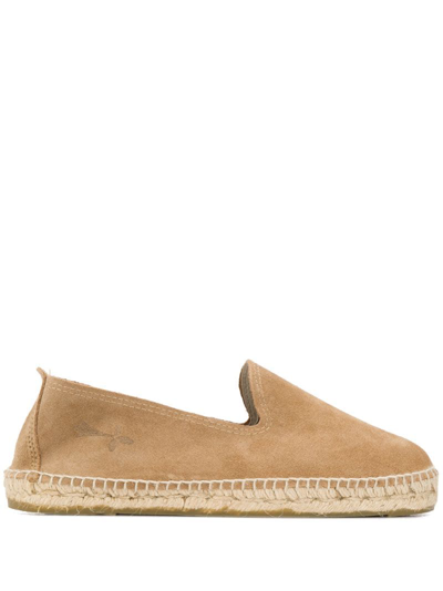 Manebi Suede And Rope Espadrilles In Beige