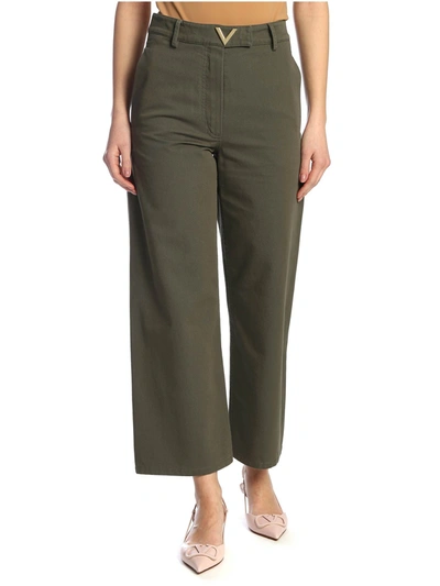 Valentino Vgold Pants In Green