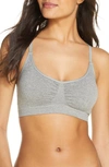 Yummie Lexa Strappy Bralette In Heather Gray