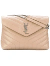 Saint Laurent Loulou Monogram Shoulder Bag In Beige