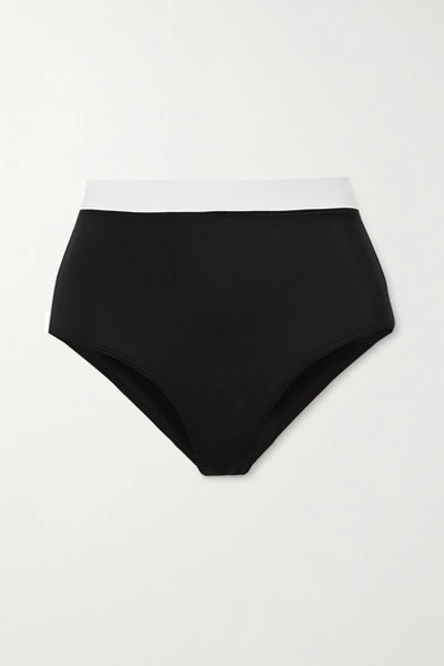 Balmain Printed Stretch-jersey Briefs In Black