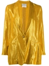 Forte Forte Metallic Jacquard Blazer In Gold