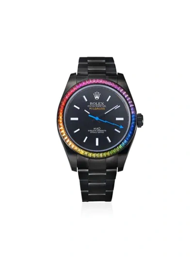 Mad Paris Sapphire/sapphire Glass/stainless Steel In Black