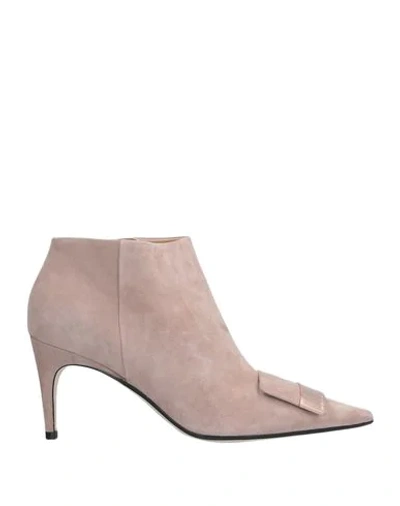 Sergio Rossi Ankle Boot In Light Brown