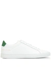 Common Projects Achilles Retro Low Top Leather Sneakers In White/green