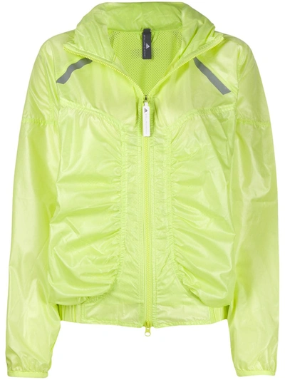 Adidas By Stella Mccartney Lightweight Zip-through Waterproof Jacket In Green