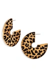 Mignonne Gavigan Mini Leopard Hoop Earrings In Yellow