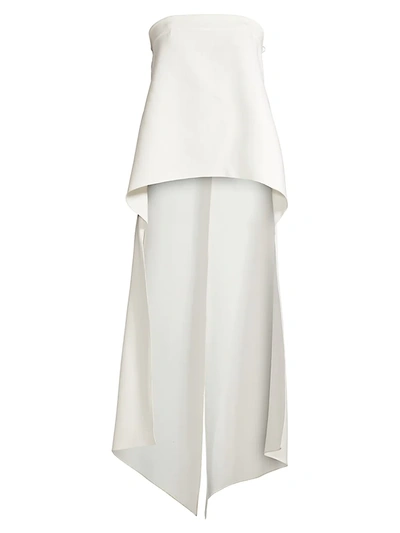 Sachin & Babi Haven Strapless Crepe Blouse In Ivory