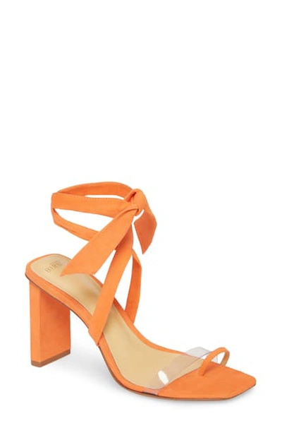 Alexandre Birman Katie Suede Ankle-wrap Sandals In Paradise/ Transparent