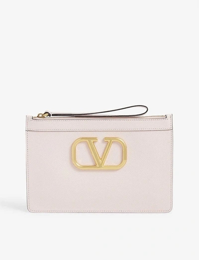 Valentino Garavani Vlogo Medium Leather Pouch