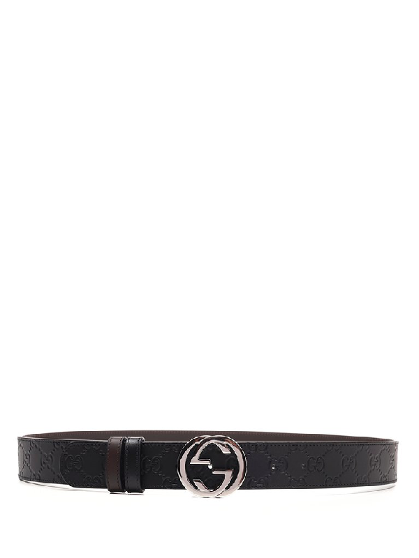 Gucci Reversible Signature Belt In Black | ModeSens