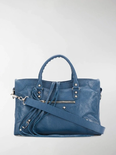 Balenciaga Mini Classic City Shoulder Bag In Blue