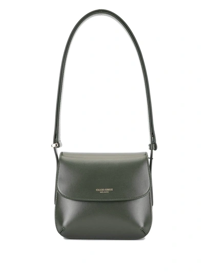 Giorgio Armani Logo-stamp Shoulder Bag In Green