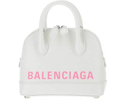 Balenciaga Ville Small Top Handle Bag In White