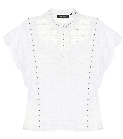 Isabel Marant Tilly Lace Top In White