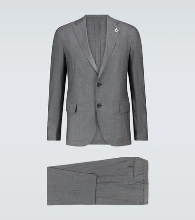 Lardini Travel Suit With Drawstring Pants In Grey