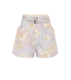 Isabel Marant Étoile Rike High-rise Cotton And Linen Shorts In Multicoloured