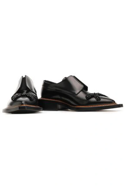 Simone Rocha Bead-embellished Glossed-leather Brogues In Black