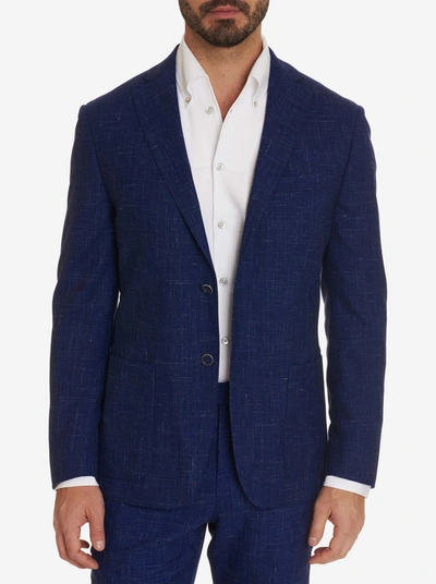 Robert Graham Basketweave Sport Coat In Blue