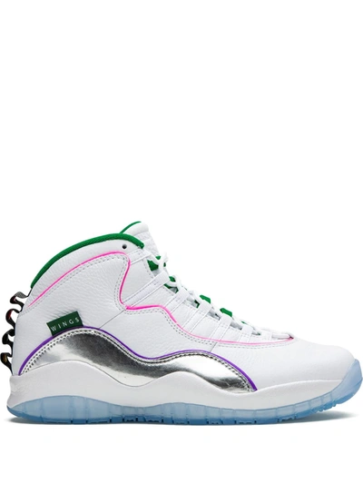 Jordan Air  10 Retro Wings Men's Shoe In White/chrome/black/clover