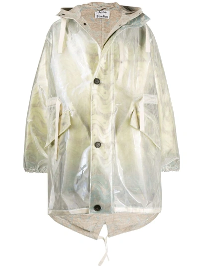 Acne Studios Khaki Canvas Fishtail Parka Coat Acne Studios