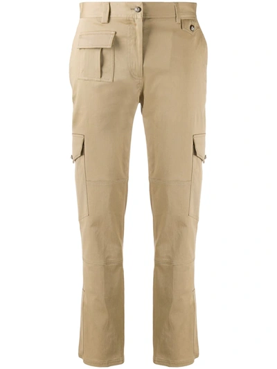 Dolce & Gabbana Stretch-cotton Twill Slim-leg Trousers In Beige