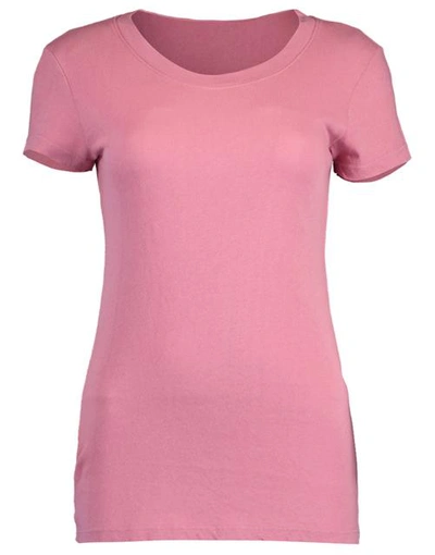 L Agence Wild Rose Cory Scoop Neck Tee In Wildrose